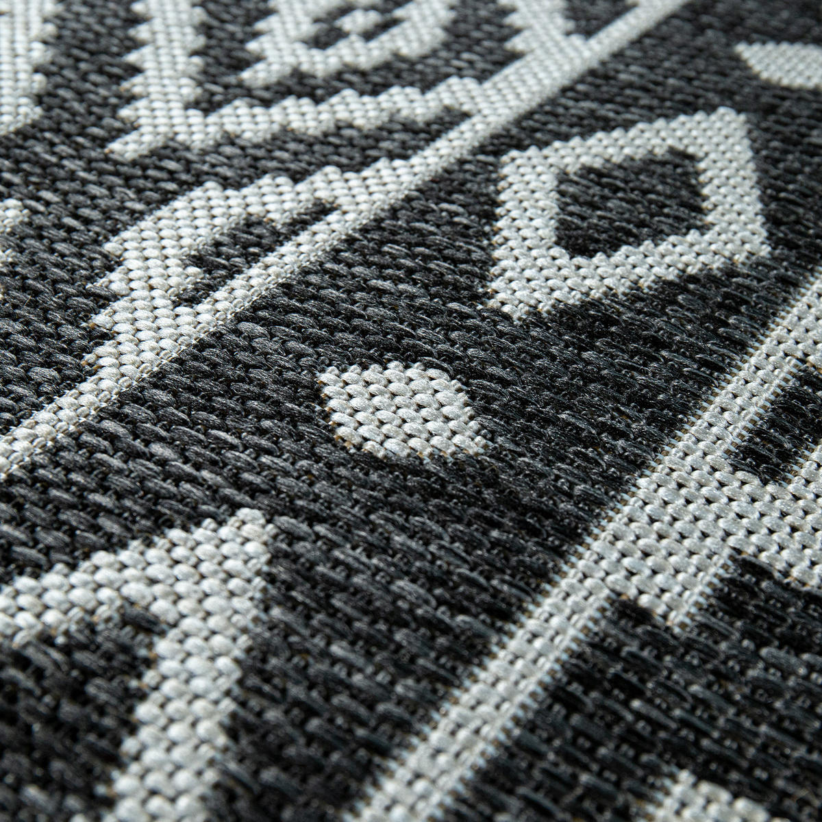 OUTDOORTEPPICH 120/170 cm Coco 201 - Schwarz, Textil (120/170cm) - Paco Home