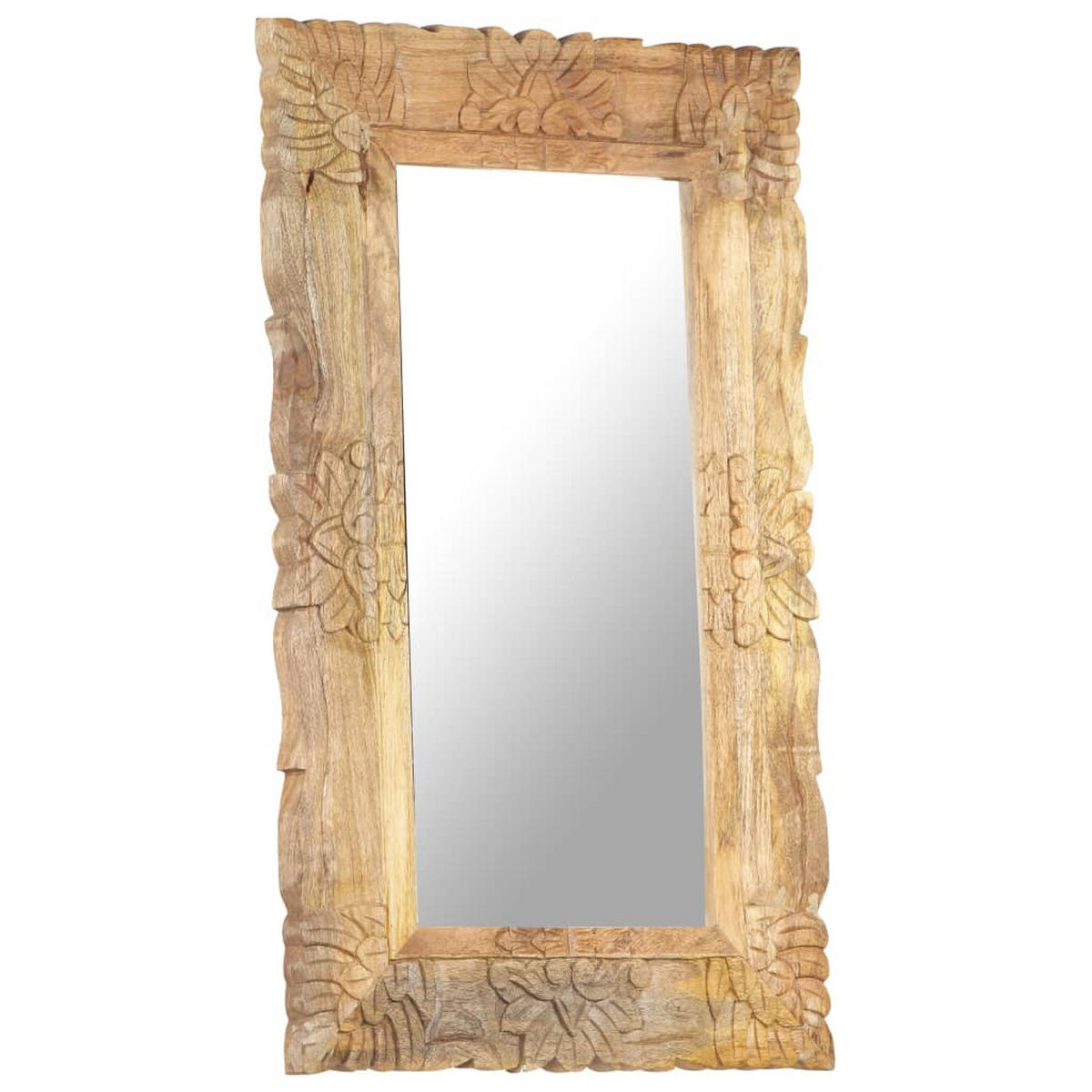 SPIEGEL 80x50 cm Massivholz Mango - Braun, Holz (50/80/1cm) - furnicato