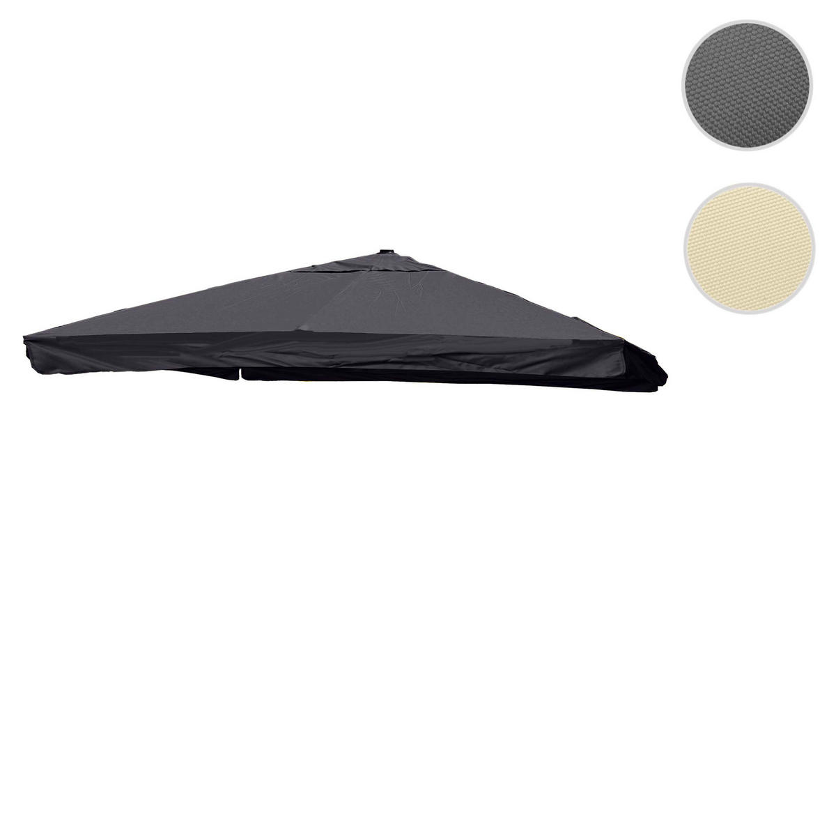 ERSATZ-BEZUG FÜR SCHIRM Anthrazit - Anthrazit, Textil (335/335cm) - MCW