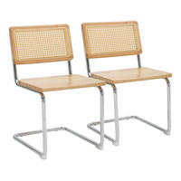 STUHL 2-tlg., Beige - Beige, Holz (48/79/55cm) - Oviala