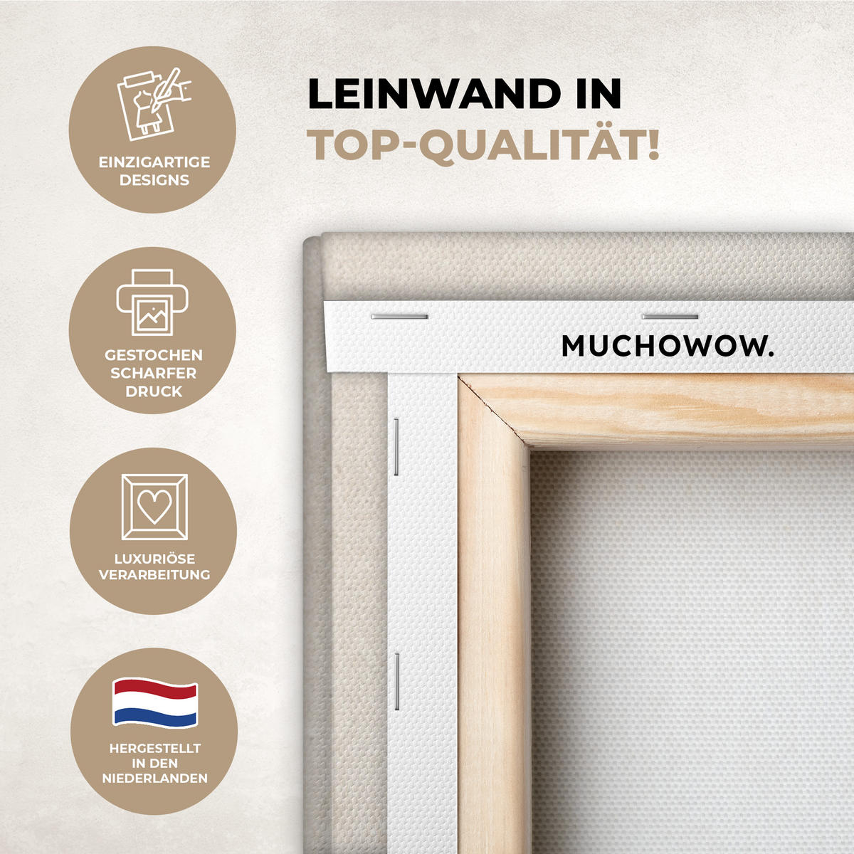 LEINWANDBILD Weihnachtsbaum - Grün - Weihnachten - Feiertage 90x90 cm - Olivgrün, Textil (90/90cm) - MuchoWow