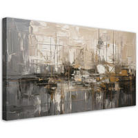 LEINWANDBILD Moderne Abstraktion Minimalismus 120x60cm - Grau, Textil (120/60cm) - Feeby