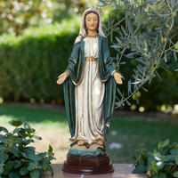 STANDSKULPTUR Heilige Maria, große Gebetsstatue | B24.5 x T20.5 x H63.5 cm - Multicolor, Kunststoff (24.5/63.5/20cm) - Hometopia