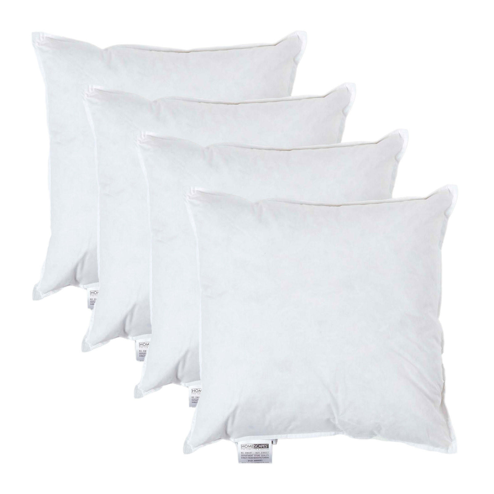 FÜLLKISSEN 4er-Set, Federkissen 40/40 cm - Weiß, Textil (40/40cm) - Homescapes