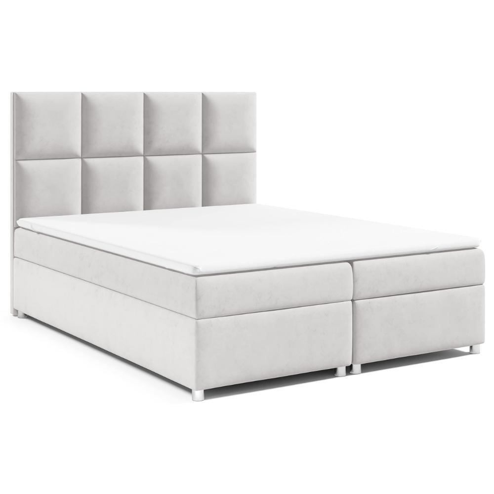 BOXBETT mit Bettkasten Trinity K-1 Bonellfederkern - Silberfarben, Holz/Holzwerkstoff (200/200cm) - Best For Home