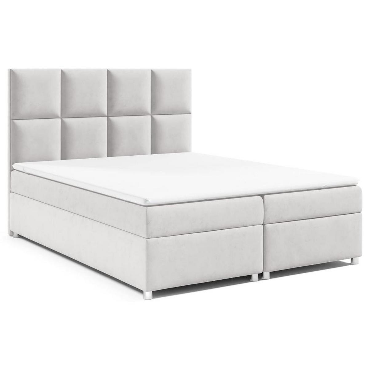 BOXBETT mit Bettkasten Trinity K-1 Bonellfederkern - Silberfarben, Holz/Holzwerkstoff (200/200cm) - Best For Home