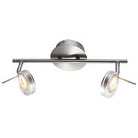 LED DECKENLEUCHTE Canyon Silber Nickel matt - Silberfarben, Metall (35.5/8/18.5cm) - Globo Lighting