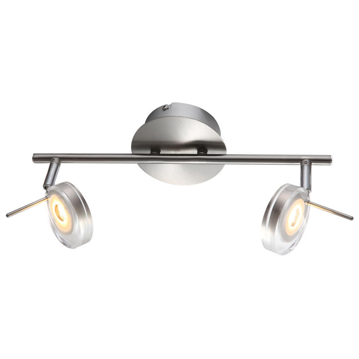 LED DECKENLEUCHTE Canyon Silber Nickel matt - Silberfarben, Metall (35.5/8/18.5cm) - Globo Lighting