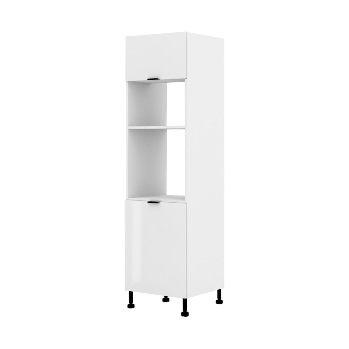 BACKOFEN-HOCHSCHRANK – 60 cm – Lunara – Weiß Hochglanz - Weiß, Holzwerkstoff (60/203/56cm) - hi-markt