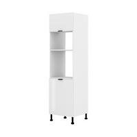 BACKOFEN-HOCHSCHRANK – 60 cm – Lunara – Weiß Hochglanz - Weiß, Holzwerkstoff (60/203/56cm) - hi-markt