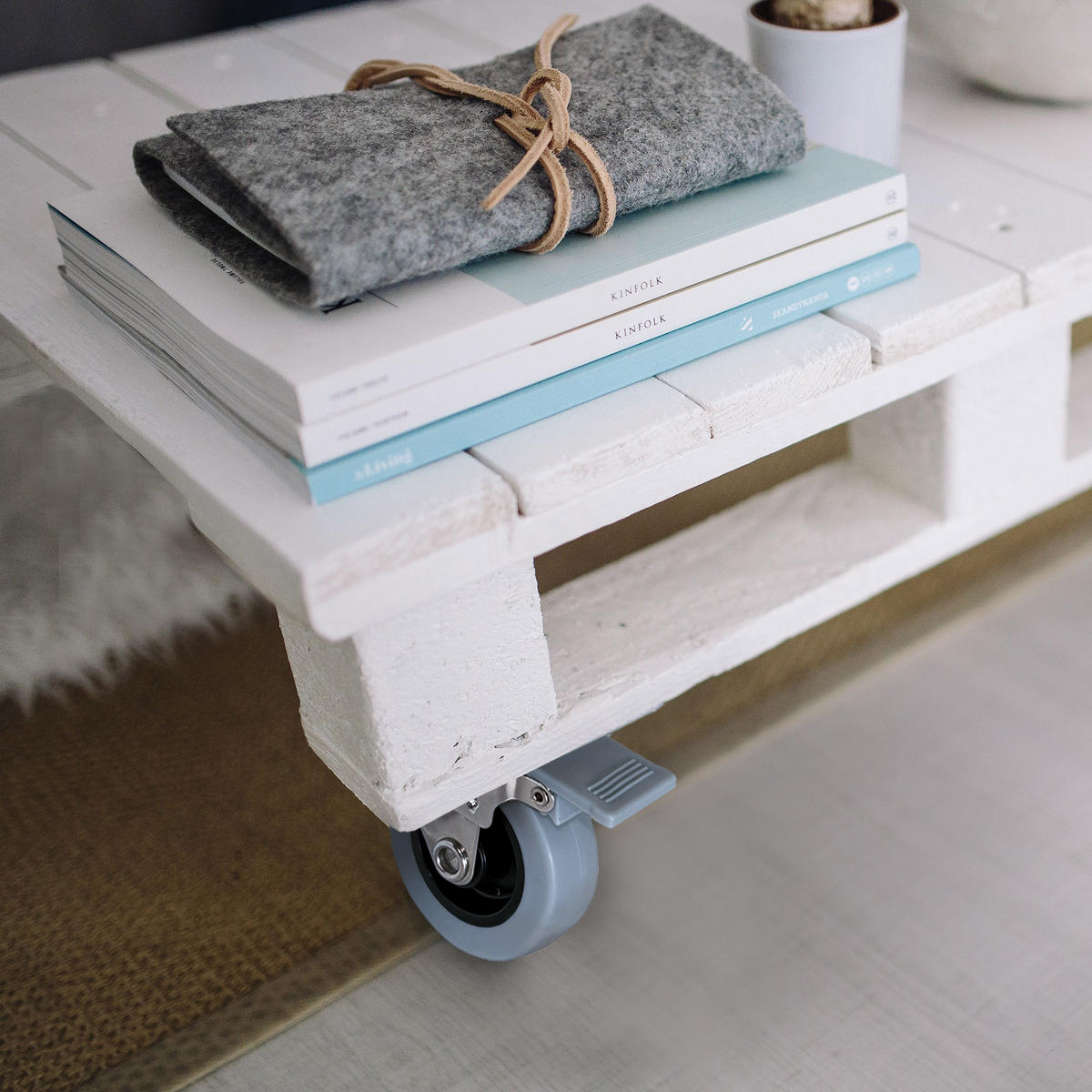 ROLLEN Slip mit Verbindungsbolzen, Durchmesser 50mm, Stahl und Kunststoff, Grau 4er-set - Grau, Metall (1.85/7/1.95cm) - EMUCA