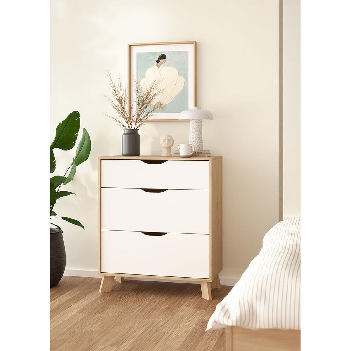 KOMMODE, Ikast, Eiche, Holzwerkstoff, 79 x 40 x 93 cm - Eichefarben, Holzwerkstoff (79/93/40cm) - ebuy24