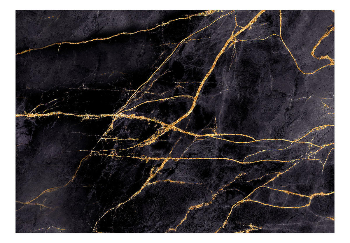 SELBSTKLEBENDE FOTOTAPETE 147/105 cm - Goldfarben/Schwarz, Kunststoff/Textil (147/1cm) - KUNSTLOFT