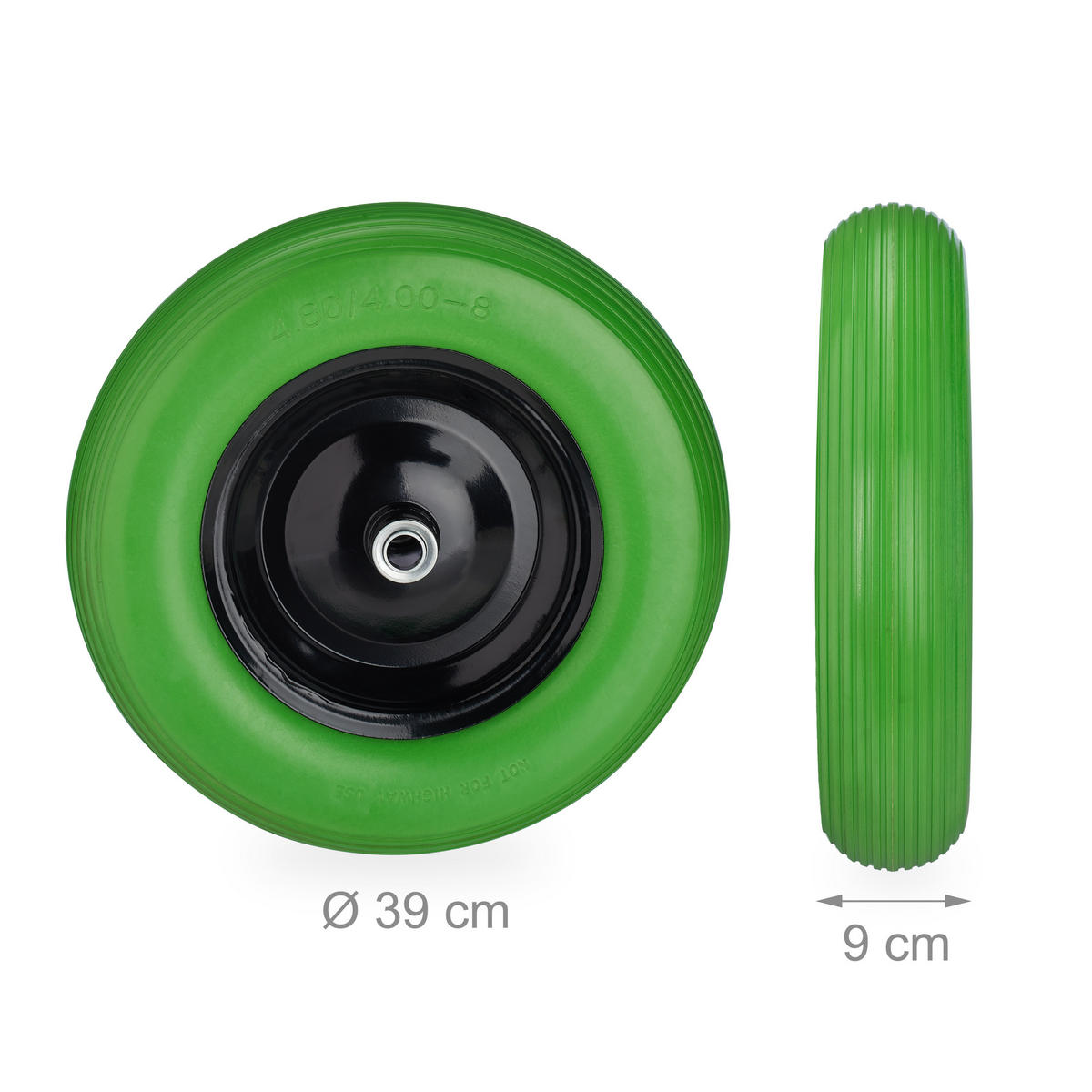 SCHUBKARRENRAD - Multicolor, Kunststoff/Metall (9/39/9cm) - Relaxdays