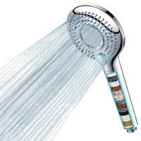 DUSCHKOPF mit Schlauch 15-stufige Filtration 3 Strahlmodi Hochdruck - Silberfarben, Metall (11.9/11.9/150cm)