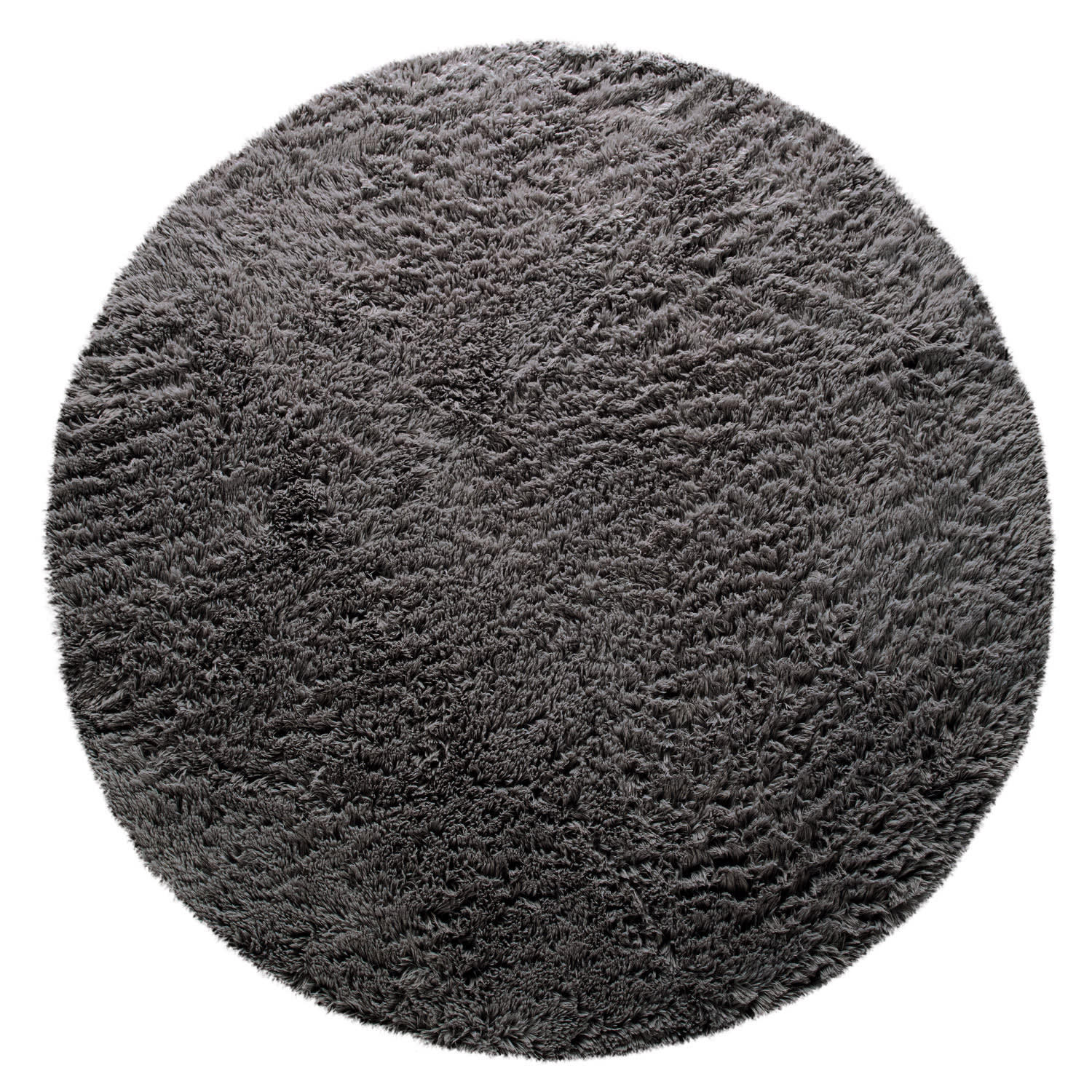 Paco Home Hochflorteppich Anthrazit 200x200 cm