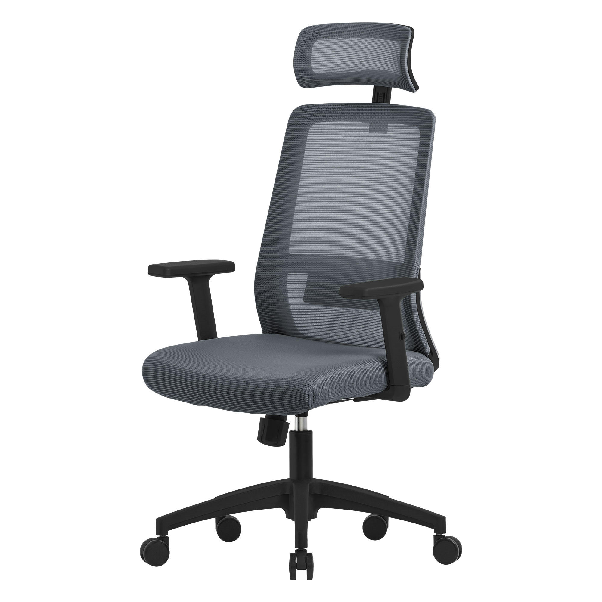 SCHREIBTISCHSTUHL Surpreme grau - Grau, Kunststoff (66/123/68cm) - ML-DESIGN