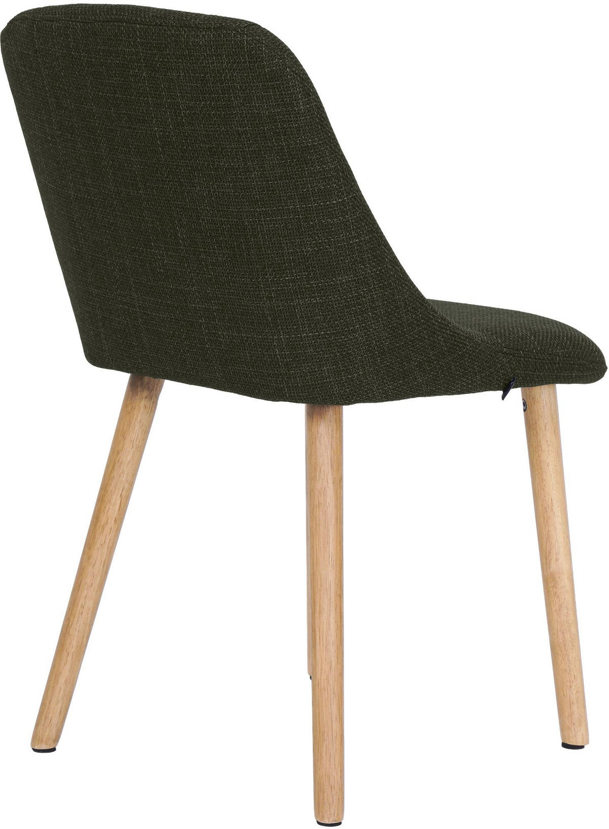 ESSZIMMERSTUHL Stoff Grün - Eukalyptusholzfarben/Grün, Holz/Textil (49/82/56cm) - CLP