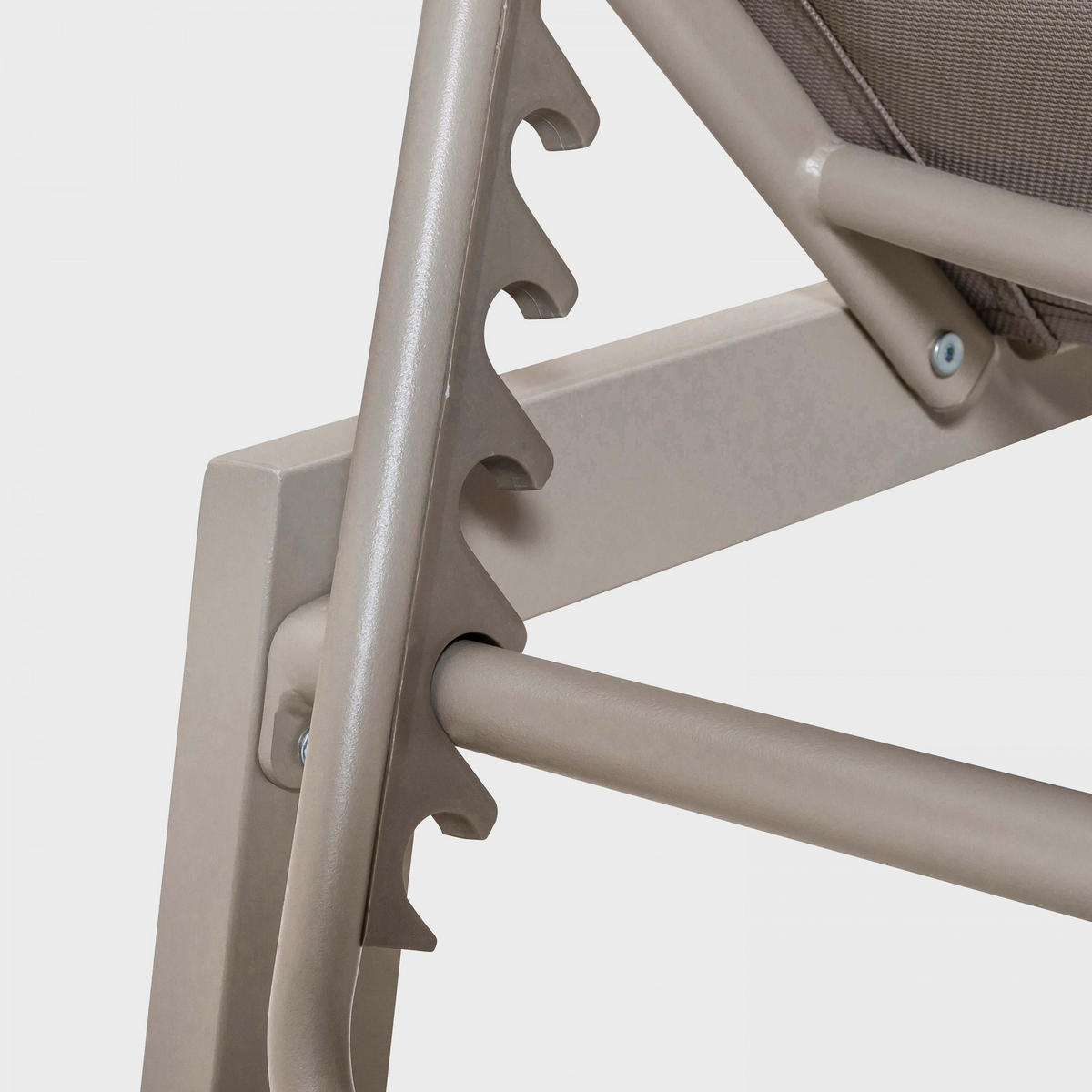 SONNENLIEGE 2-tlg., Taupe - Taupe, Metall (202/103/65cm) - Oviala