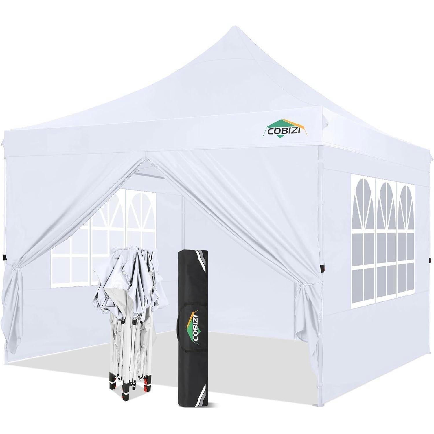 FALTPAVILLON Weiß 3x3 m mit 4 Seitenteilen und stabiler Konstruktion - Weiß, Textil (300/300/300cm)