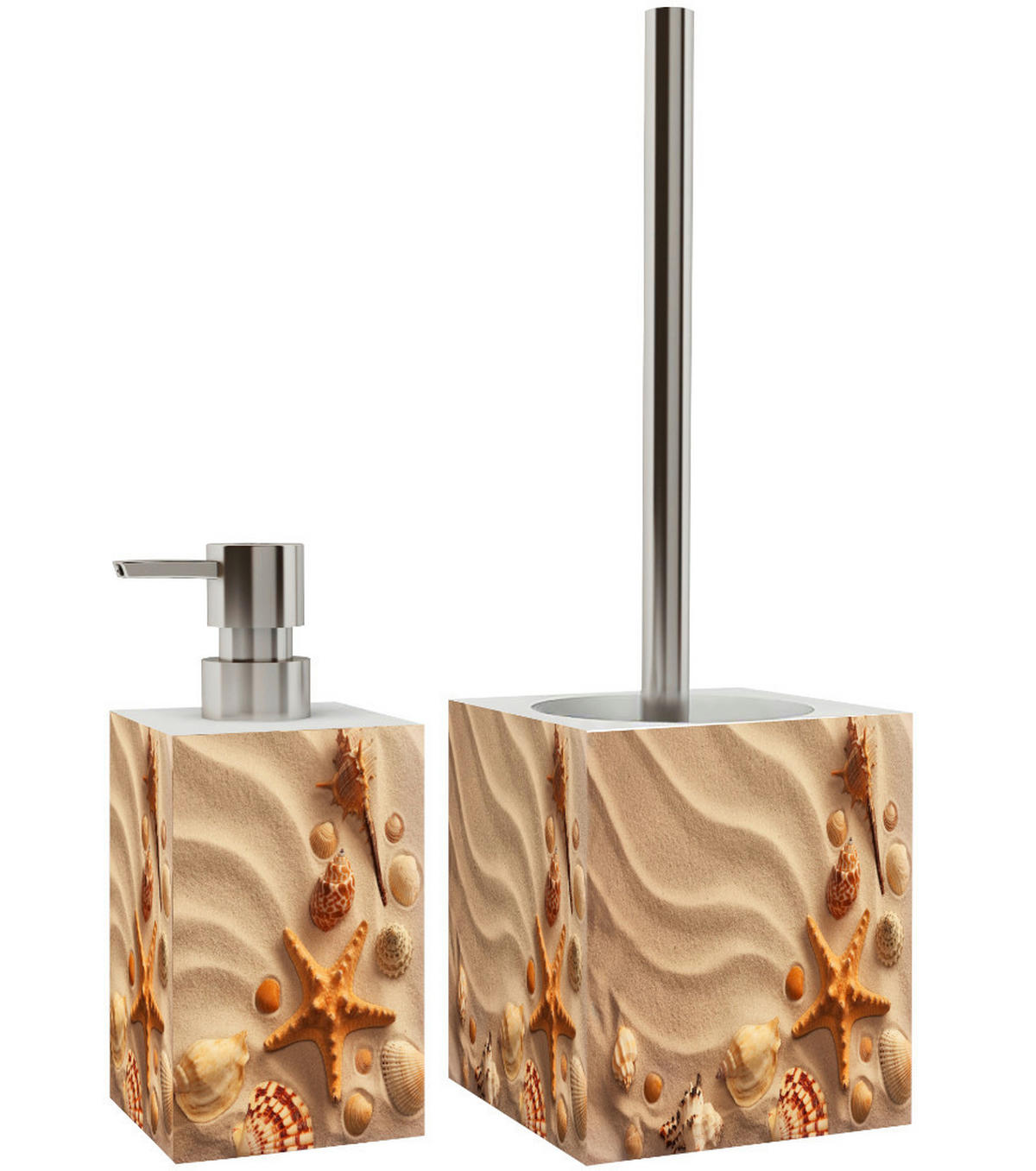 BADEZIMMER Set Sanibel - Beige, Kunststoff (7/17/7cm) - Sanilo