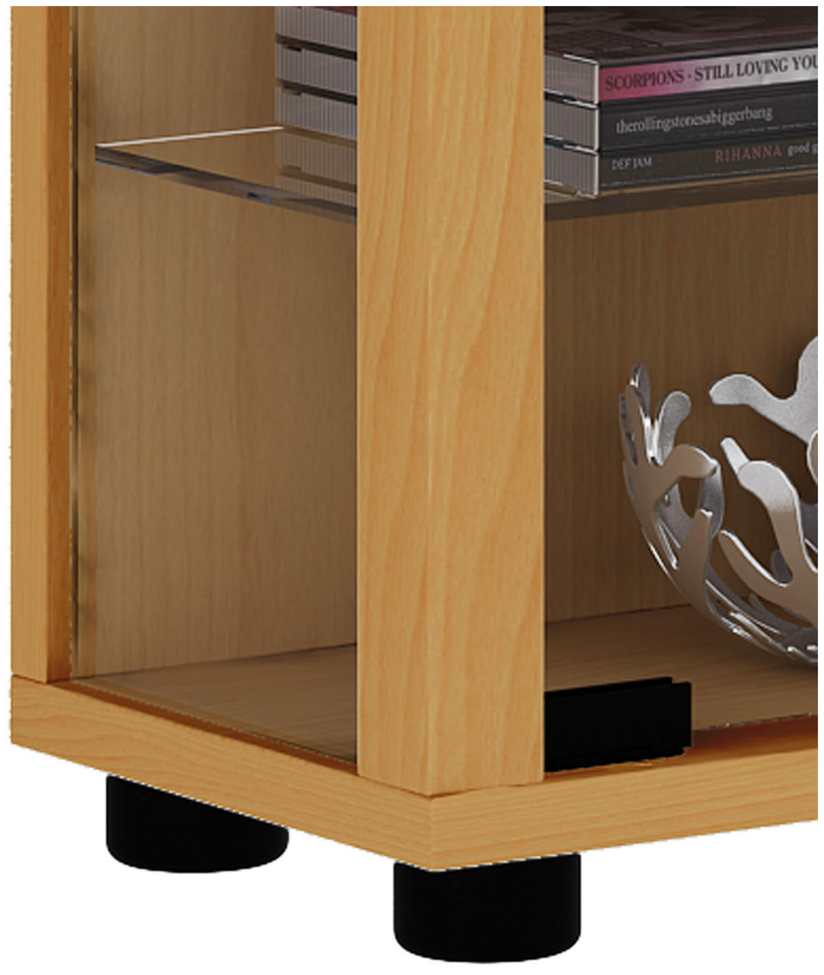 VITRINENSCHRANK Braun - Braun, Holzwerkstoff (59/90/18cm) - ebuy24