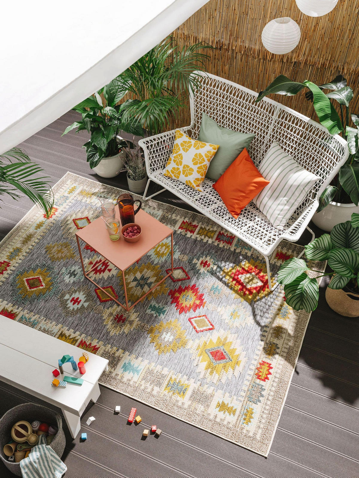 OUTDOOR-TEPPICH Noelia 160/230 cm - Multicolor, Kunststoff (160/230cm) - benuta Nest