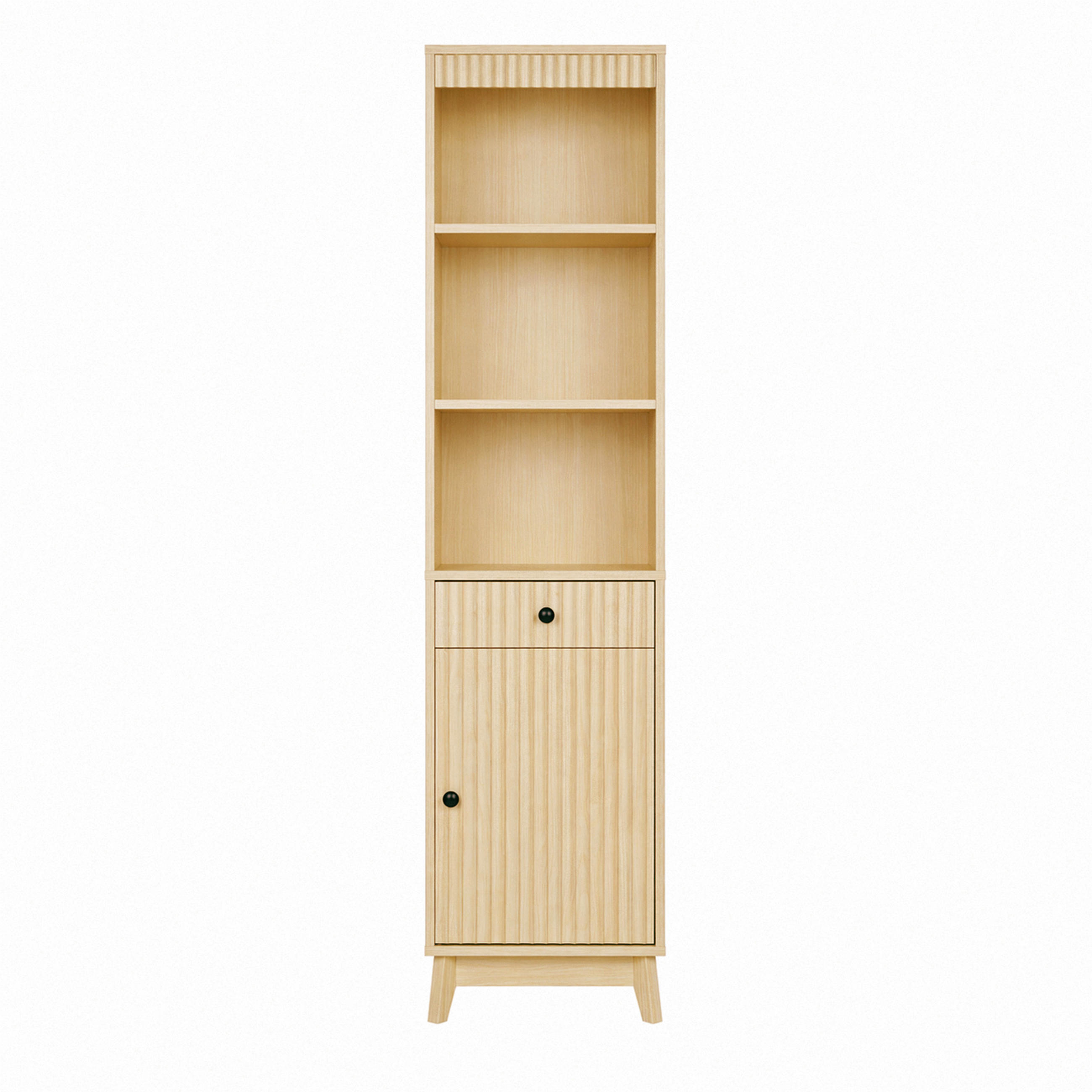 HOCHSCHRANK 40/36/172 cm Weiß mit 1 Schubladen und Soft-Close-Scharniere - Weiß, Holz/Holzwerkstoff (36/172/40cm) - Oxeza