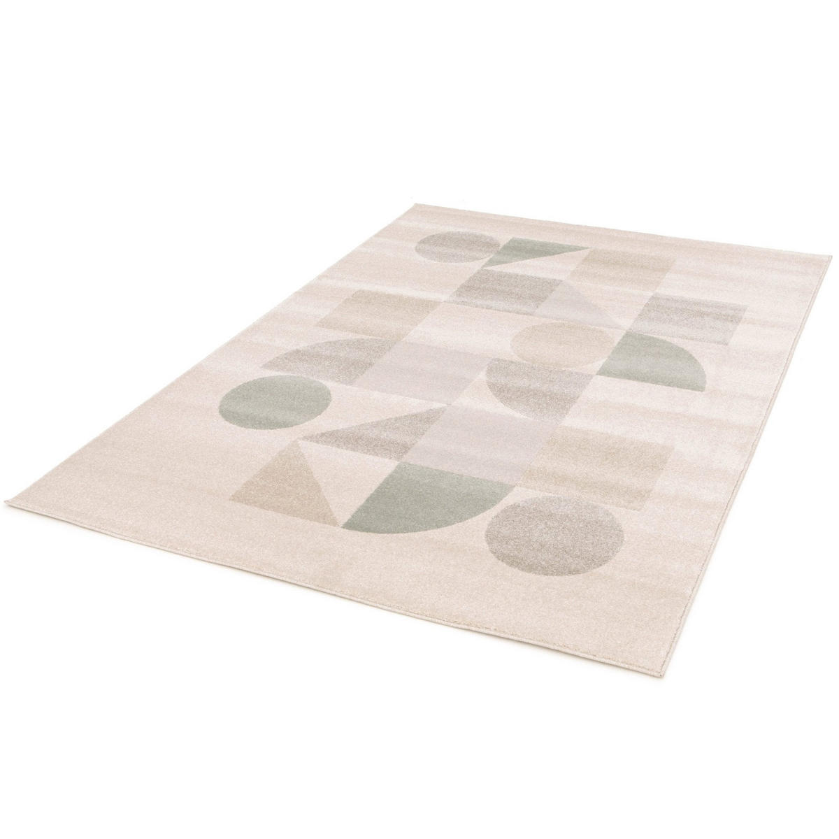 GEOMETRISCHER Teppich weich und bequem grün - Grün, Textil (120/170cm) - AFK Living