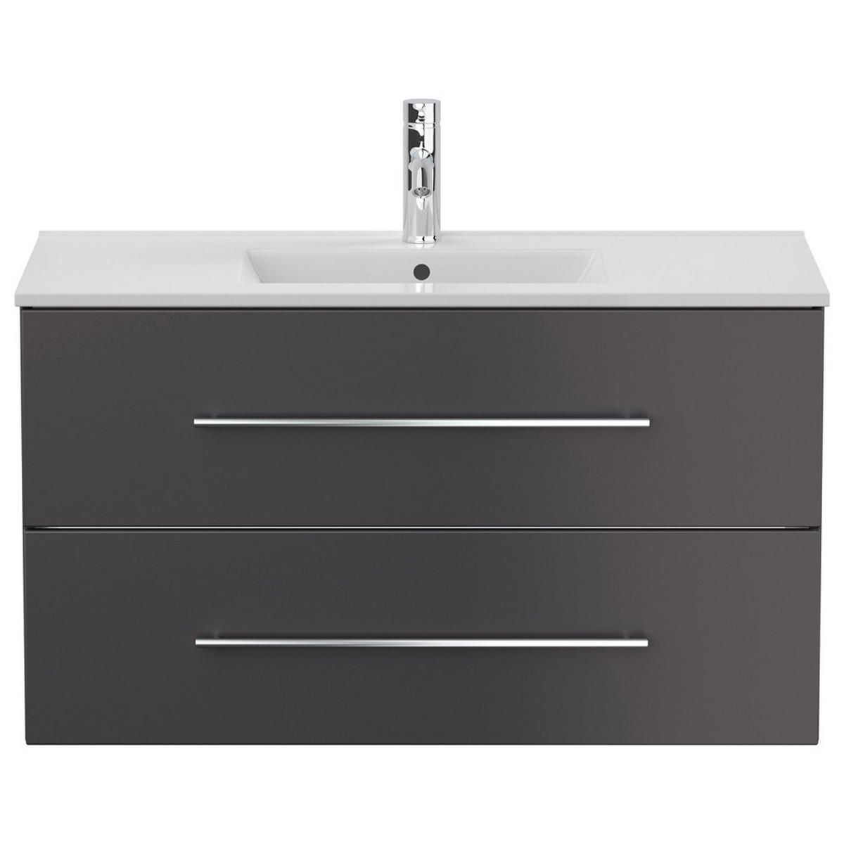 WASCHTISCH Hella-02 - Anthrazit, Holzwerkstoff (100/54/46cm) - Lomado
