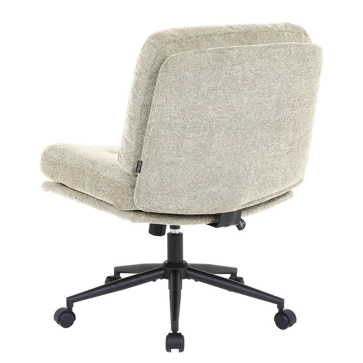 BÜRODREHSTUHL - Webstoff / Eisen / Nylon - Beige/Schwarz, Textil/Metall (71/90/76cm) - home24