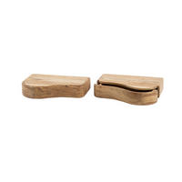 NACHTTISCH HUZO Holz Akazie - Zwetschgeholzfarben, Holz (40/8/25cm) - KAWOLA