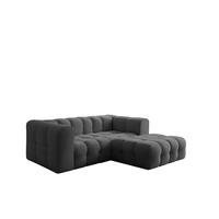 ECKSOFA Solvie Xs In Moly - Anthrazit, Holzwerkstoff/Textil (239/193cm) - Fun Möbel