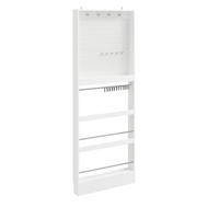 NÁSTĚNNÝ věšák s perforovanou deskou a policemi - barva javoru, kožešina (70/190/12cm) - SoBuy