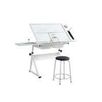 ZEICHENTISCH DE-37314 höhenverstellbar mit Neigefunktion Weiß - Weiß, Metall (60/98/69cm) - ComfortXL
