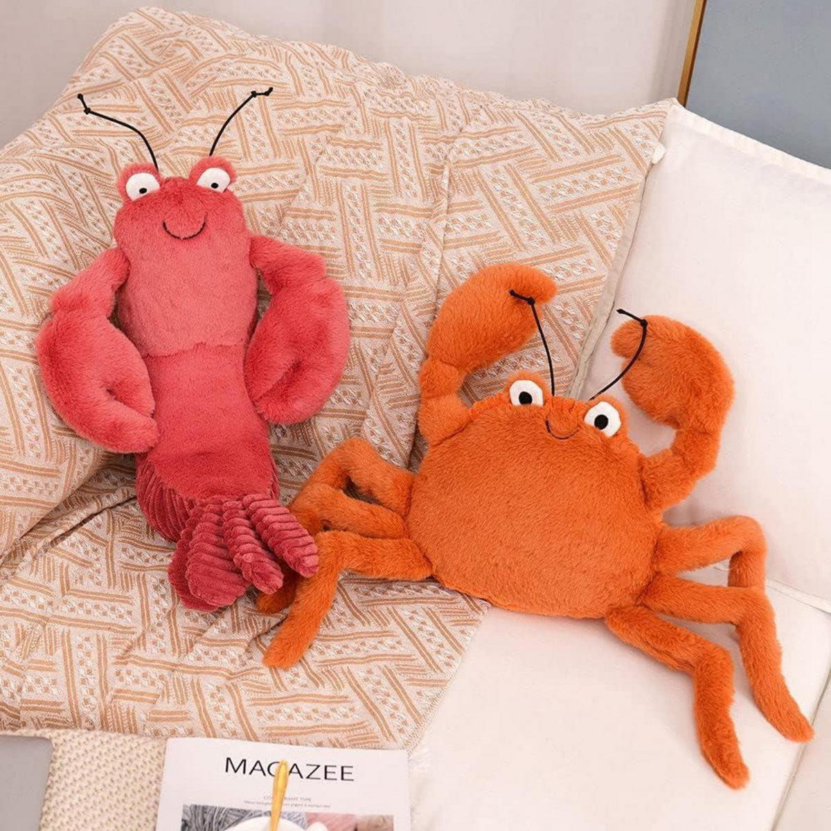 STOFFTIER Krabbe 40 cm - Orange, Textil (25/40cm)
