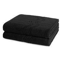 DUSCHTUCH Cashmere feeling 2er-Set - Schwarz, Textil (50/100cm) - Ross