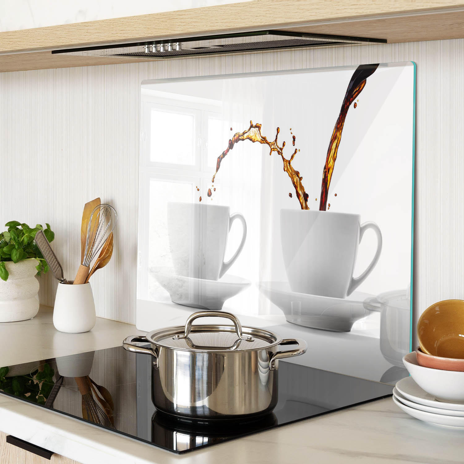 GLASPLATTE 60x52 cm Kaffee - Braun, Glas (60/0.4/52cm) - TULUP
