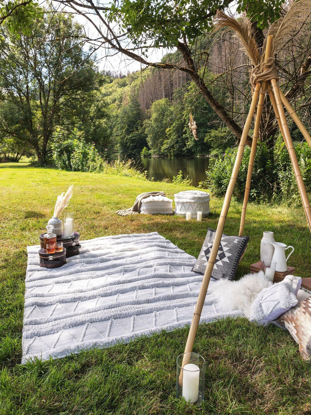 TEPPICH aus recyceltem Material Toni Ivory 200x300 cm - Beige, Textil (200/1cm) - KUNSTLOFT