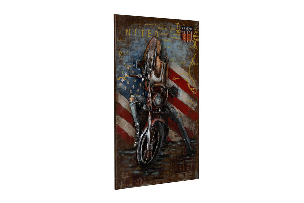 METALLBILD Bunt 60/90 cm - Multicolor, Metall (4/90cm) - KUNSTLOFT