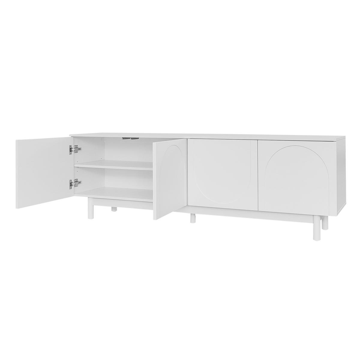 TV-SCHRANK 175/38/56 cm Weiß - Weiß, Holzwerkstoff (38/56/175cm) - Raumix