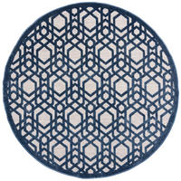 OUTDOOR-TEPPICH Marokkanisches-Mosaik, winterfest STOUR LIAM, Blau-Grau 160x160 cm - Blaugrau, Textil (160/160cm) - KADIMA DESIGN