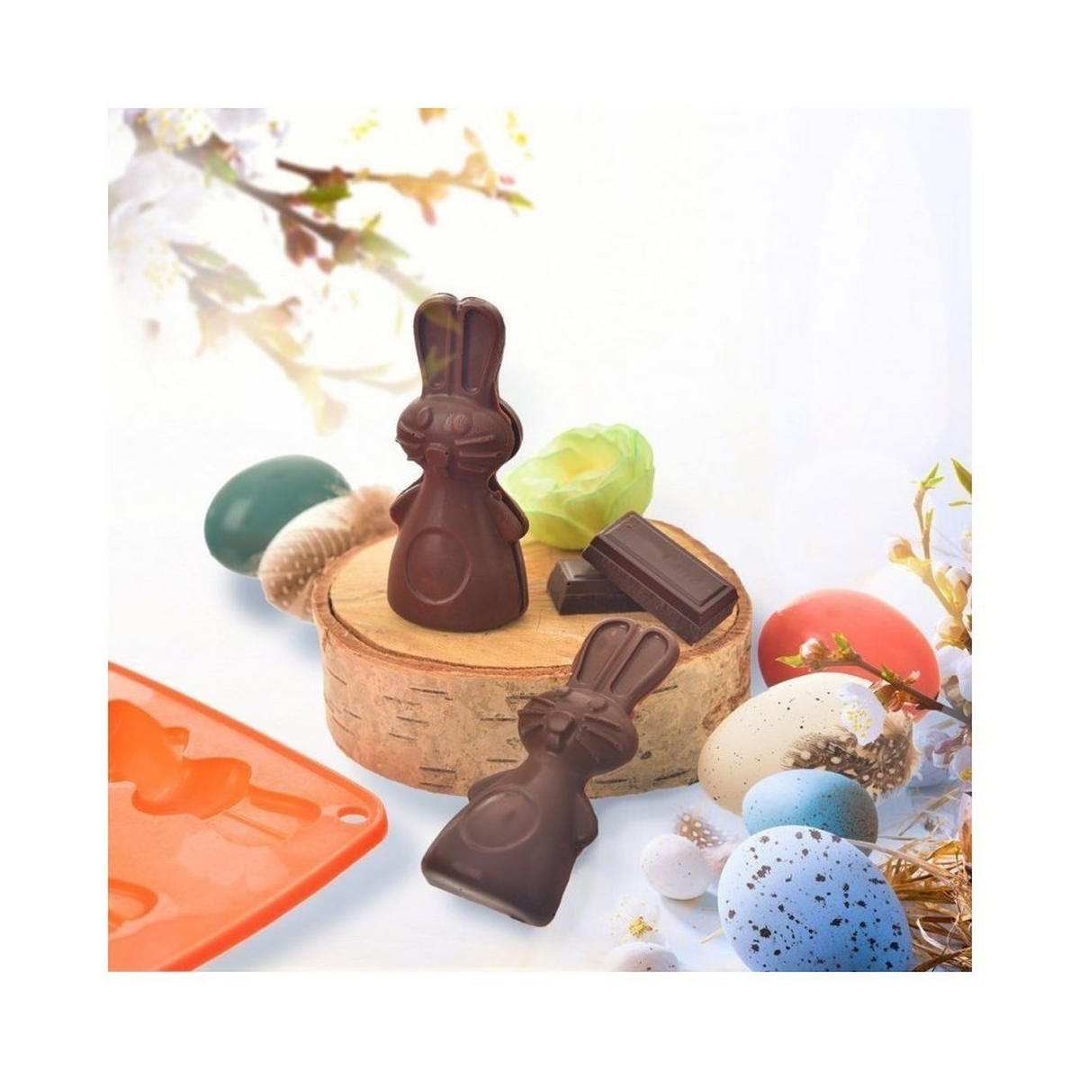 BACKFORM Hase Orange 22/17/1.5 cm 151785 - Orange, Kunststoff (18/1.5/22cm) - Elitehoff