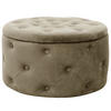 POUF Beige 55x55x30 cm - Beige, Textil/Metall (55/30/55cm) - Akord
