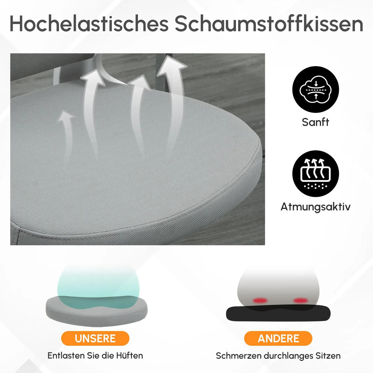 DREHSTUHL Grau, Kopfstütze, Wippfunktion - Grau, Metall (64/122/65cm) - SHOPENTRA