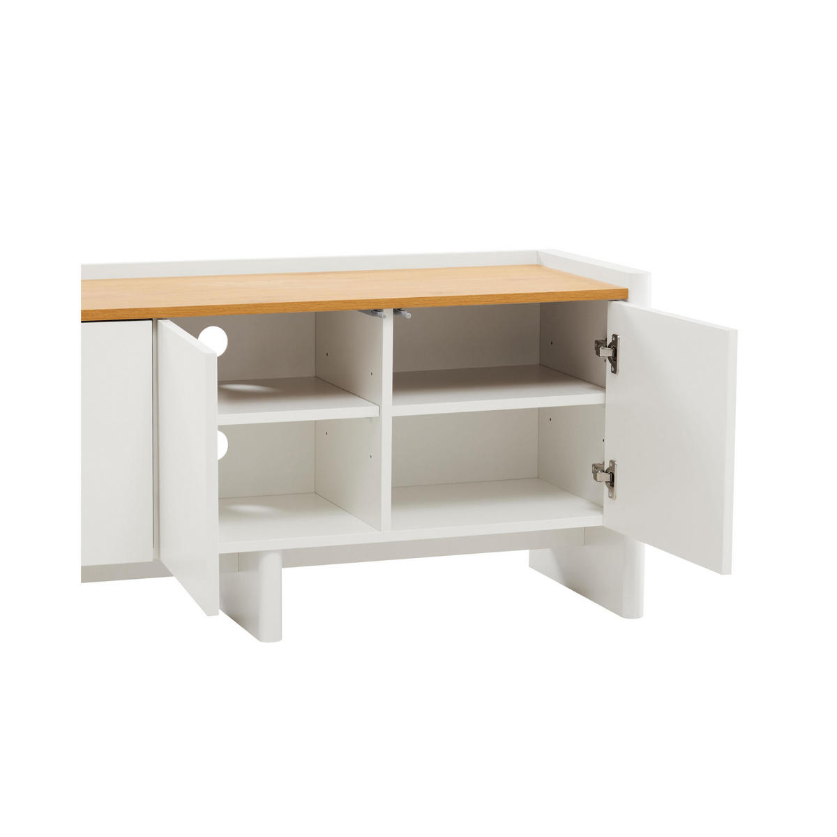TV-SCHRANK 120 cm, Weiß - Weiß, Holz (40/55/120cm) - Oviala
