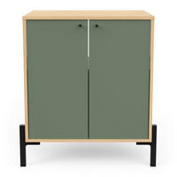 WASCHTISCHUNTERSCHRANK 2 Türen - Elisa - 69/50/77 cm - Waldgrün, Holzwerkstoff (49.8/77.5/71.5cm) - Calicosy