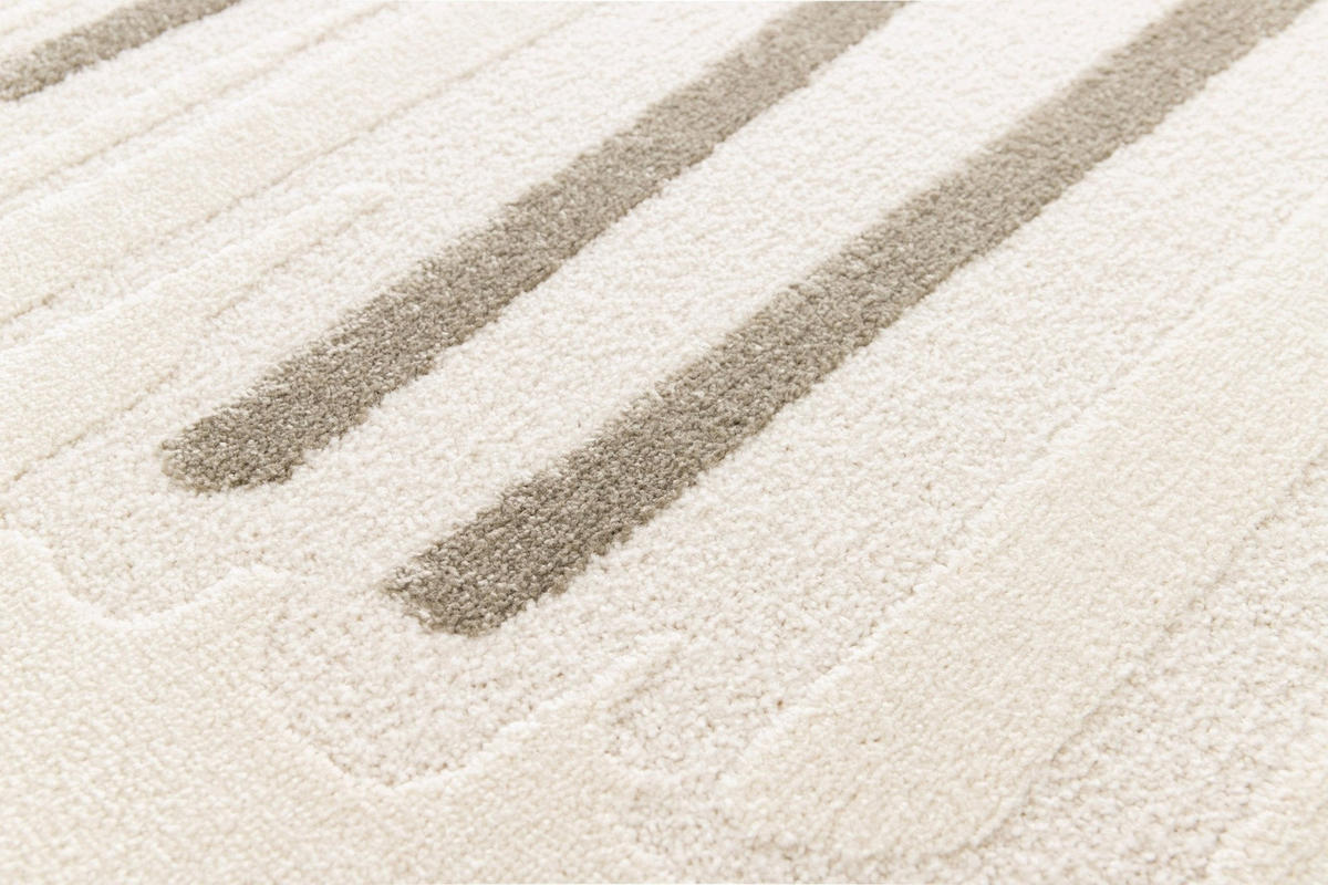 TEPPICH sehr weich mit Relief-Effekt beige - Beige, Textil (120/170cm) - AFK Living