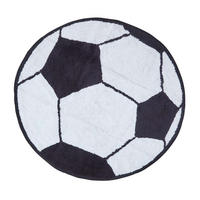 KINDERTEPPICH Fußball, Baumwolle 80 cm - Multicolor, Textil (80/80cm) - Homescapes