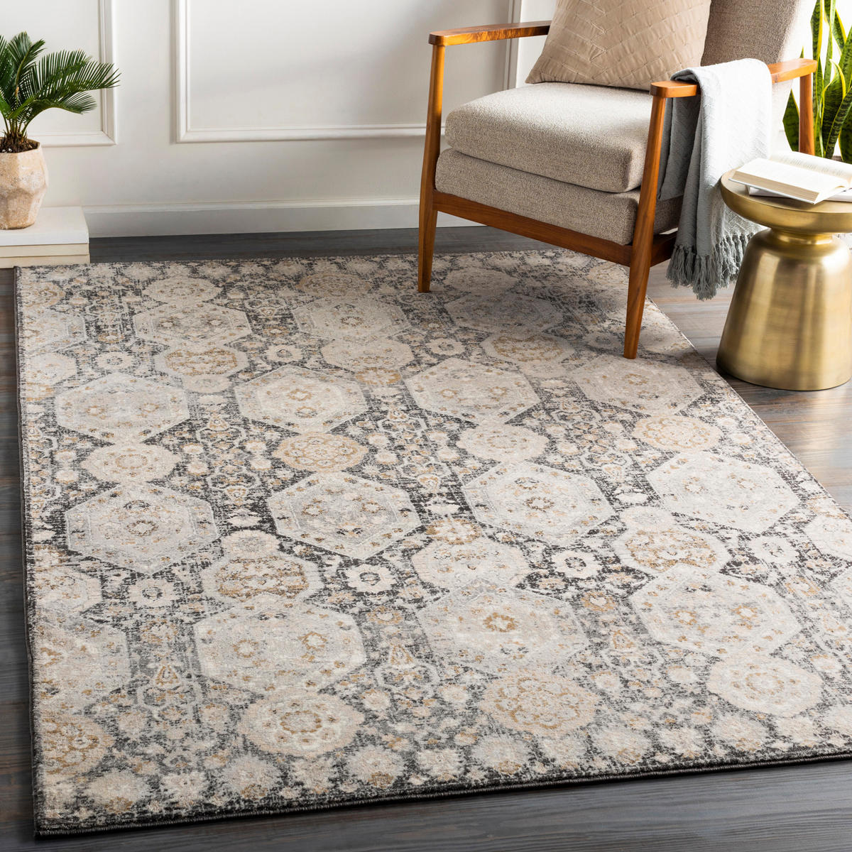 VINTAGE-TEPPICH 160/220 cm Grau - Grau, Naturmaterialien/Textil (160/220cm) - LIVABLISS
